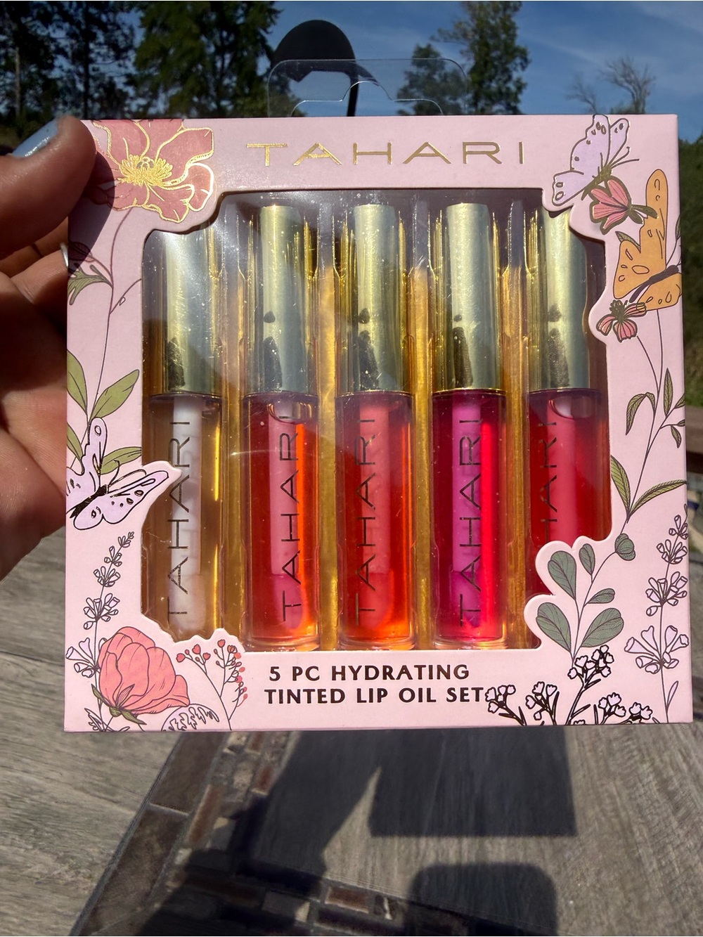 Tahari 5-Piece Hydrating Tinted Lip Oil Set - Pink/Red Shades - Picture 2 of 6
